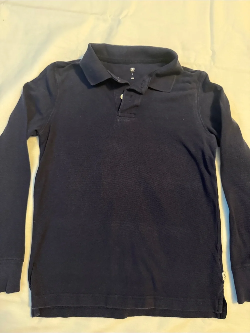 GAP Long-Sleeve Polo Shirt - Navy